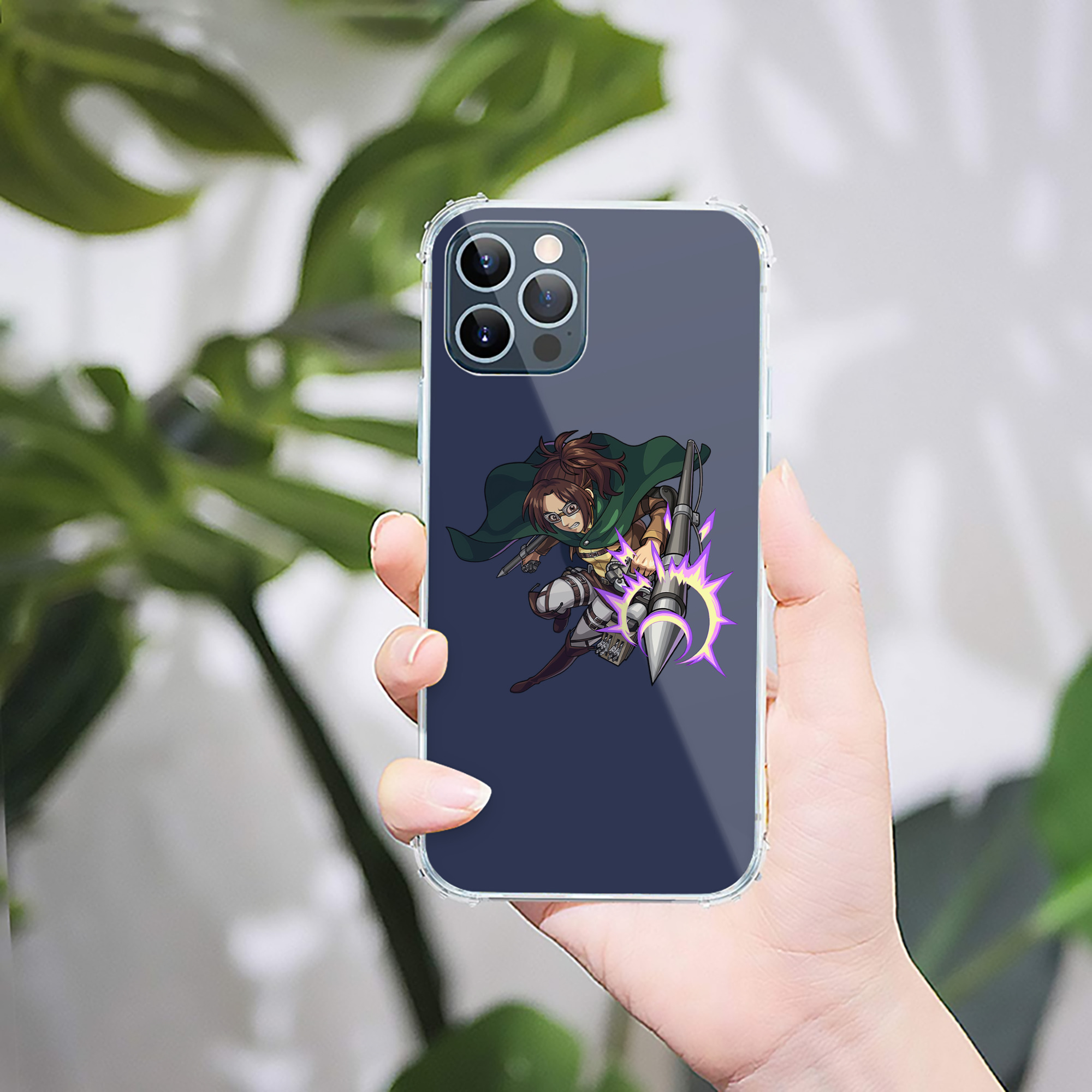 （画像用） 進撃の巨人 ハンジ·ゾエ Attack on Titan Hanji Zoe 【iPhone 12シリーズ対応】透明スマホケース（クリアソフトケース）